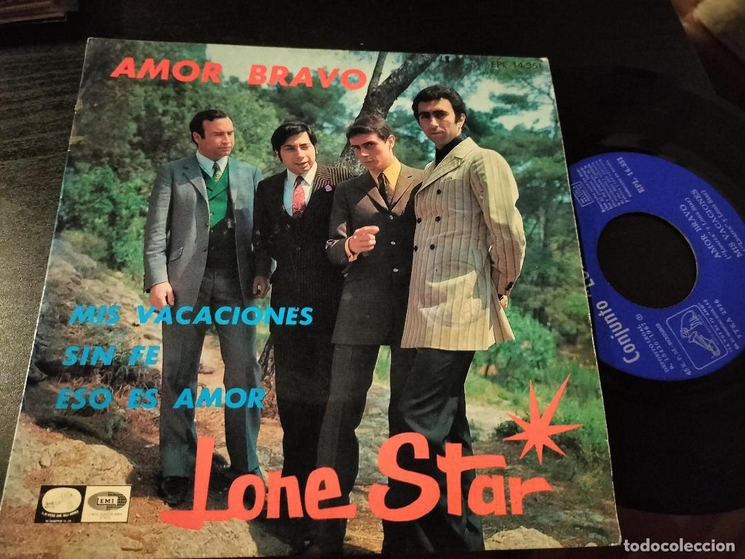Discos de vinilo: LONE STAR - AMOR BRAVO 7&rdquo; SINGLE EP - Foto 1