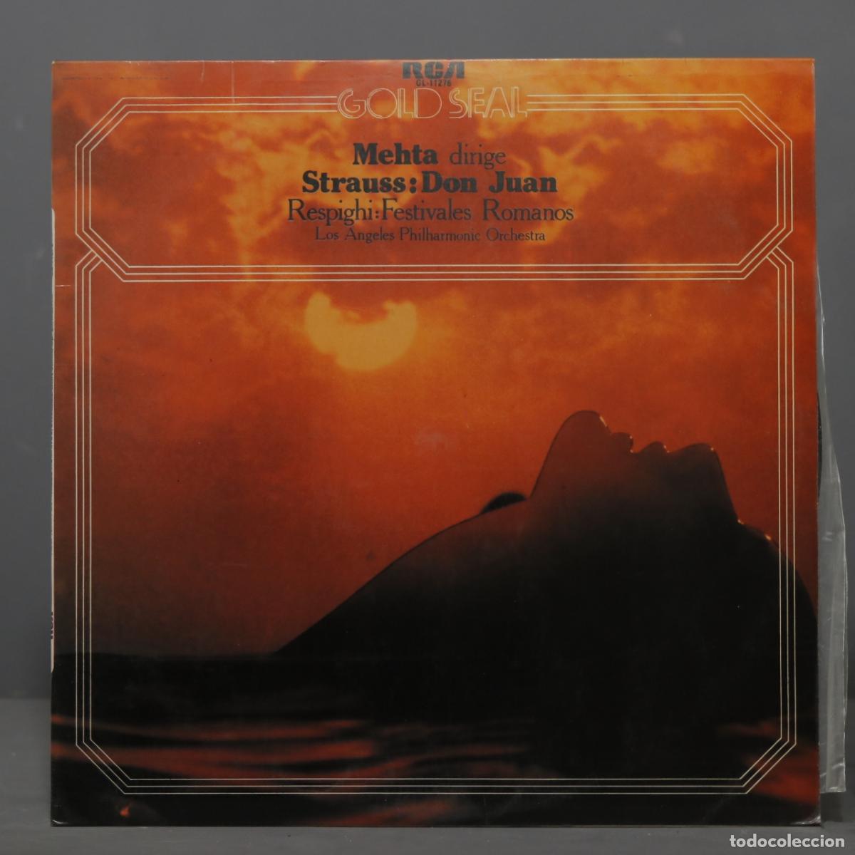 Discos de vinilo: LP. MEHTA DIRIGE STRAUSS. RESPIGHI - Foto 1