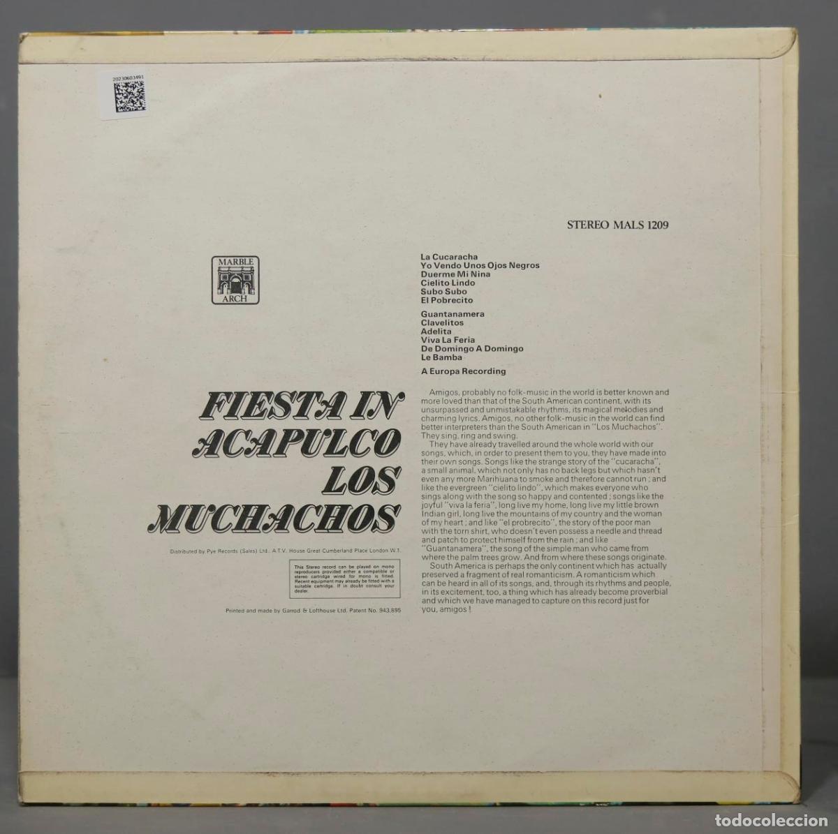 Discos de vinilo: LP. Los Muchachos &ndash; Fiesta In Acapulco - Foto 2