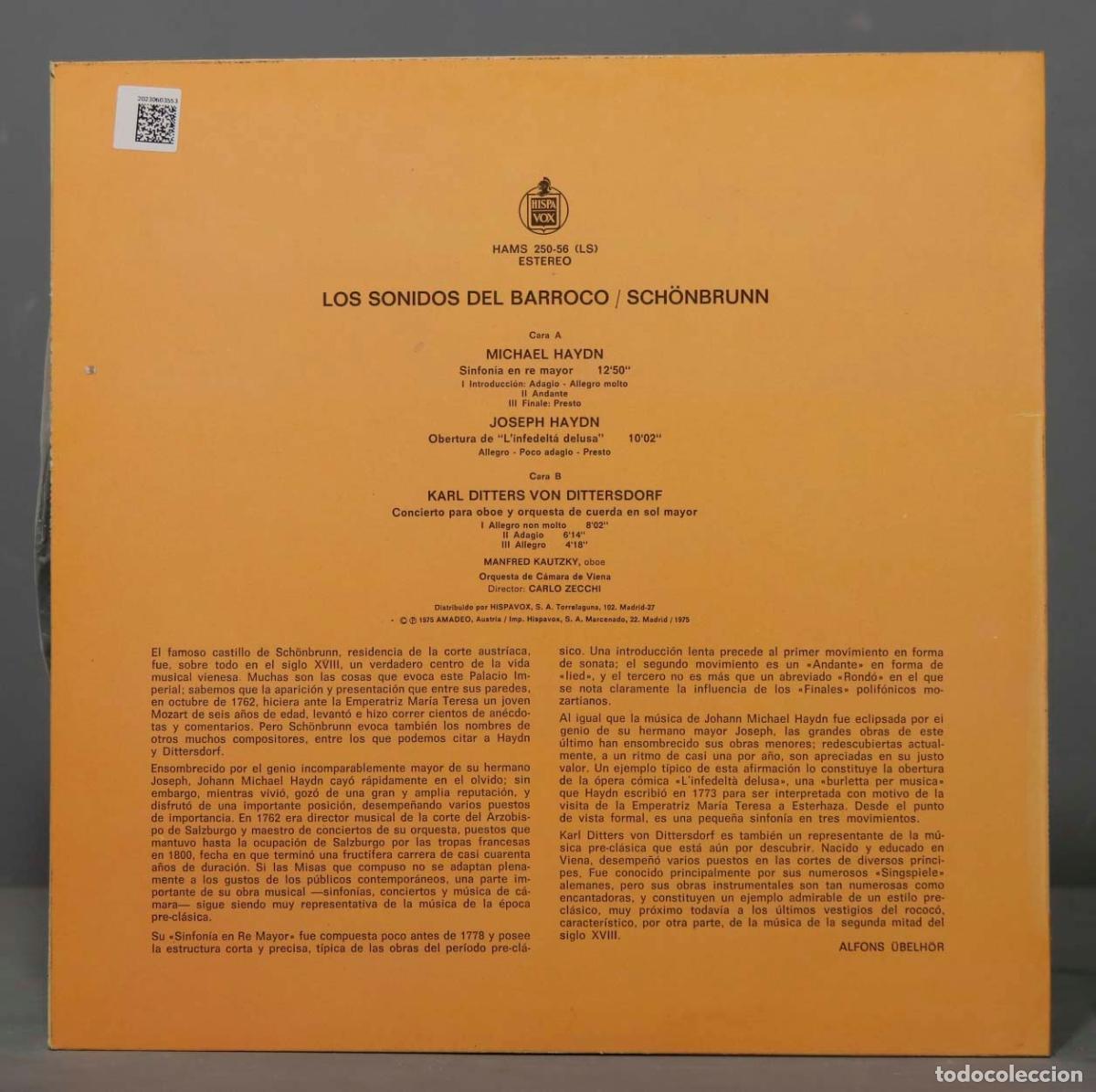 Discos de vinilo: LP. LOS SONIDOS DEL BARROCO. BRUNN. ZECCHI - Foto 2