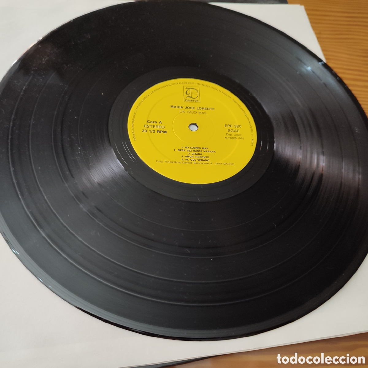 Discos de vinilo: Disco vinilo Lp de Maria Jose Lorente &rdquo; Un Paso Mas &rdquo; - Foto 4