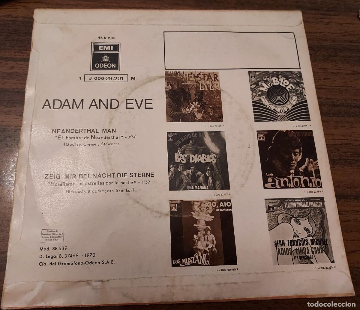 Discos de vinilo: Adam & Eve &ndash; Neanderthal Man - SINGLE 1970 - Foto 2