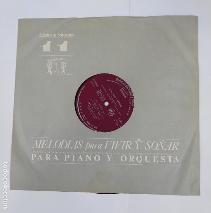 Discos de vinilo: DISCOTECA DE SELECCIONES. N&ordm; 11. MELOD&Iacute;AS PARA VIVIR Y SO&Ntilde;AR. PARA PIANO Y ORQUESTA. LP. TDKDA12