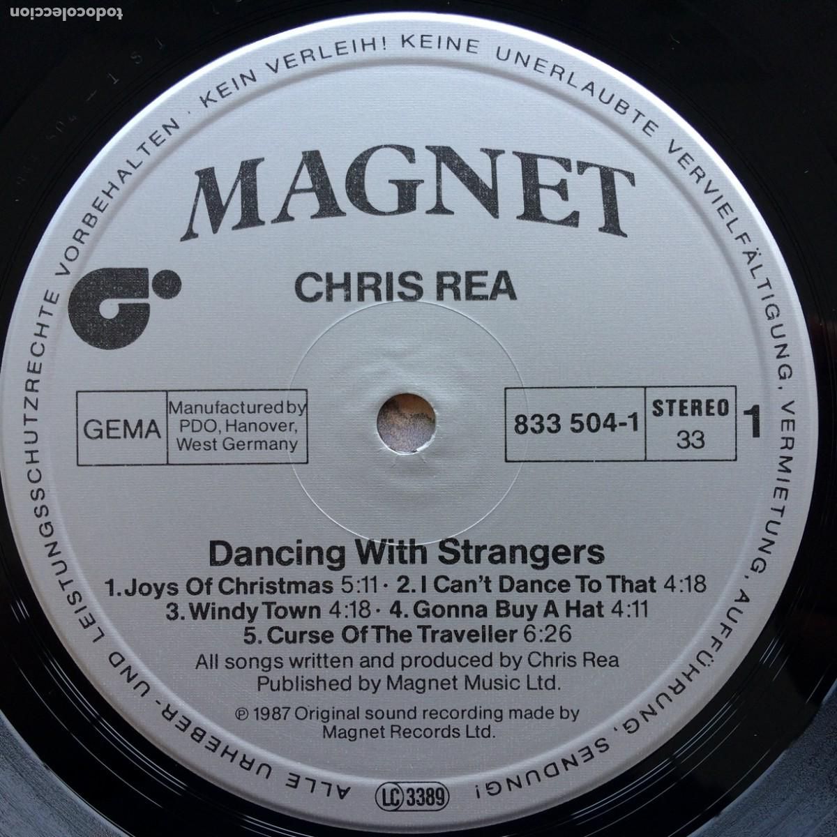 Discos de vinilo: Chris Rea &ndash; Dancing With Strangers , Germany 1987 Magnet - Foto 5