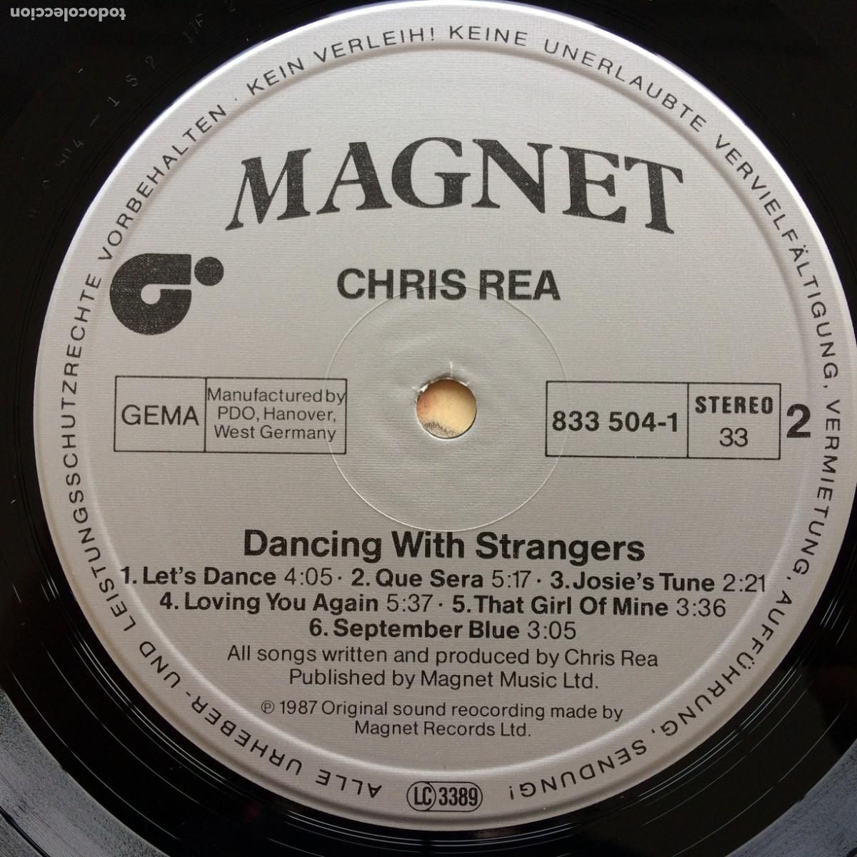 Discos de vinilo: Chris Rea &ndash; Dancing With Strangers , Germany 1987 Magnet - Foto 6