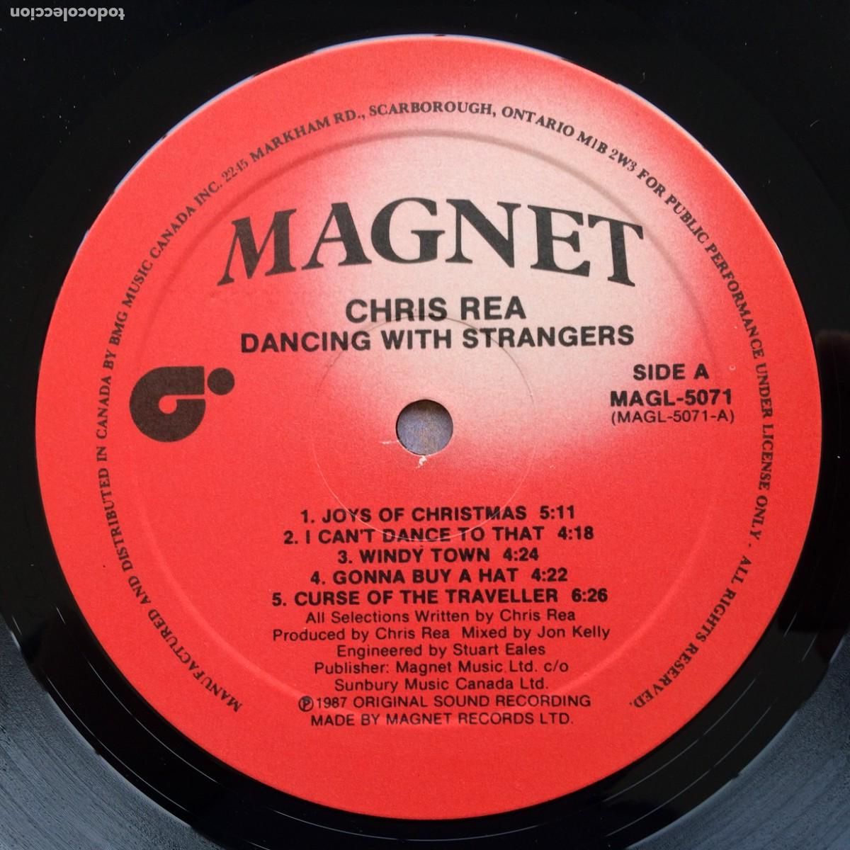 Discos de vinilo: Chris Rea &lrm;&ndash; Dancing With Strangers , Canada 1987 Magnet - Foto 5