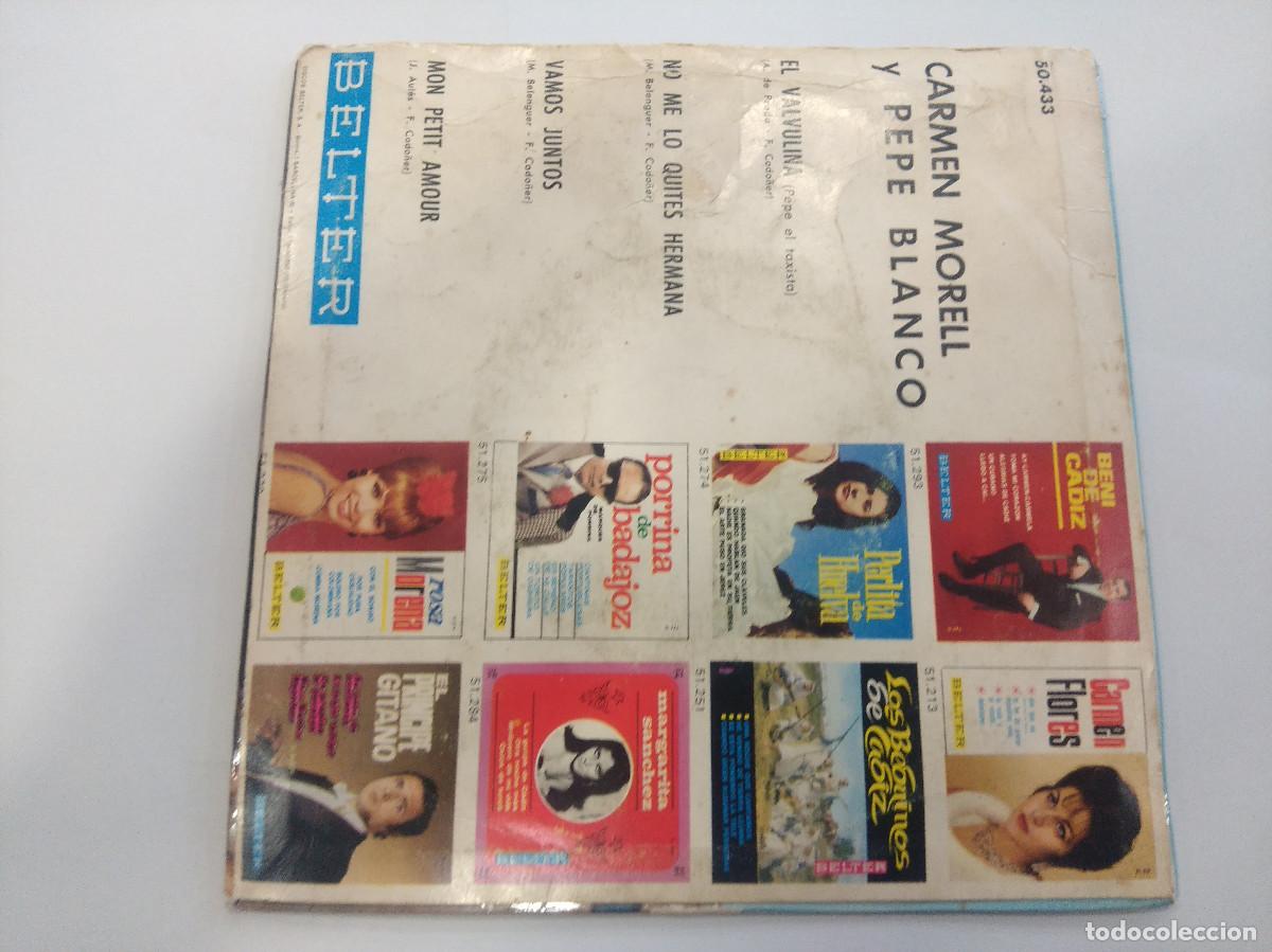 Discos de vinilo: CARMEN MORELL Y PEPE BLANCO/EL VALVULINA/SINGLE. - Foto 3