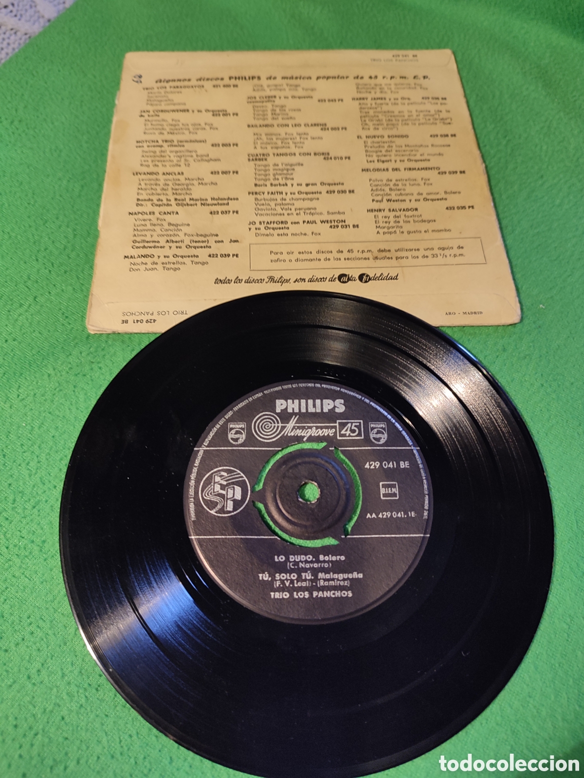Discos de vinilo: Trio Los Panchos - La malague&ntilde;a+ 3 - Foto 2