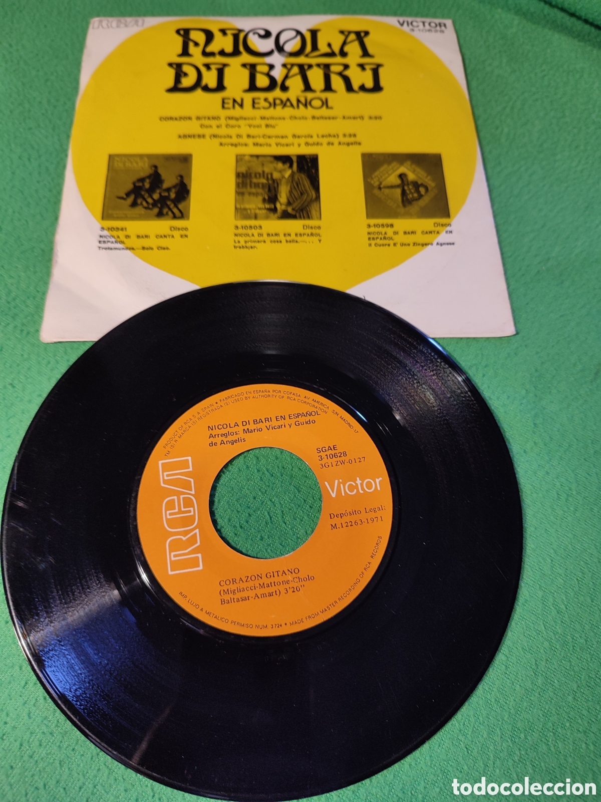 Discos de vinilo: Nicola di Bari - Coraz&oacute;n gitano - Foto 2