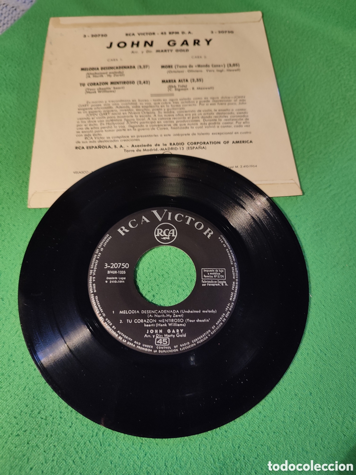 Discos de vinilo: John Gary - Melod&iacute;a desencadenada+ 3 - Foto 2