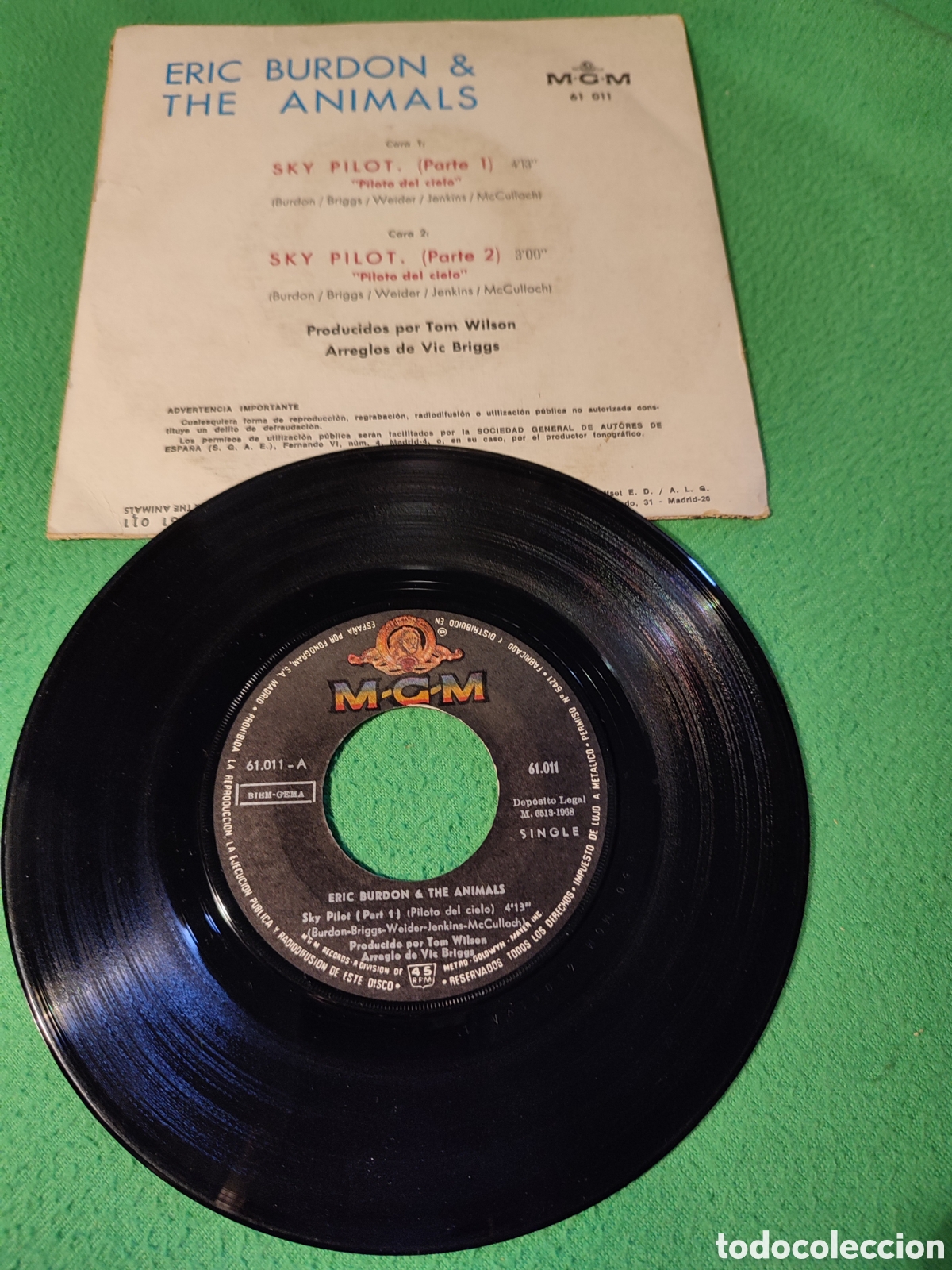 Discos de vinilo: Eric Burdon & The Animals - Sky Pilot - Foto 2