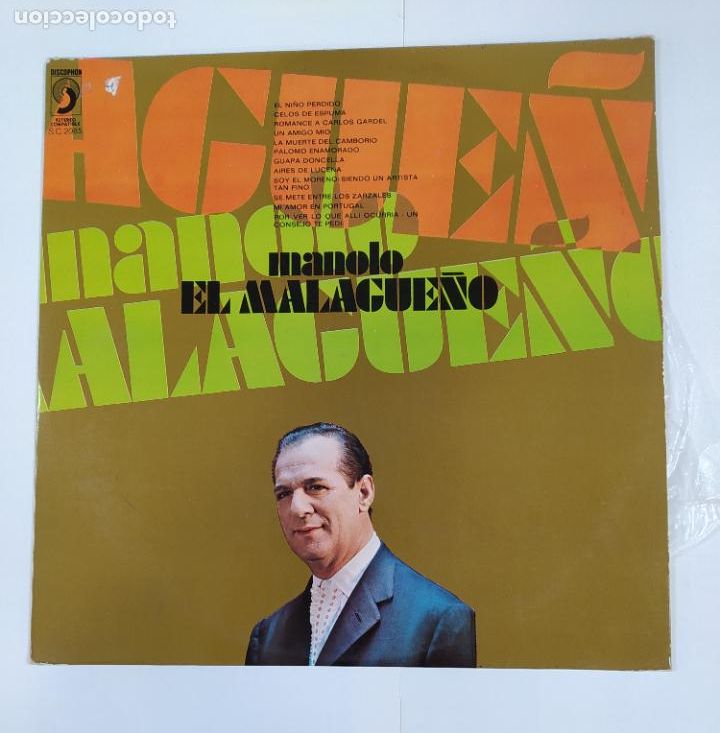 Discos de vinilo: Manolo el malague&ntilde;o. LP. TDKLP6 - Foto 1