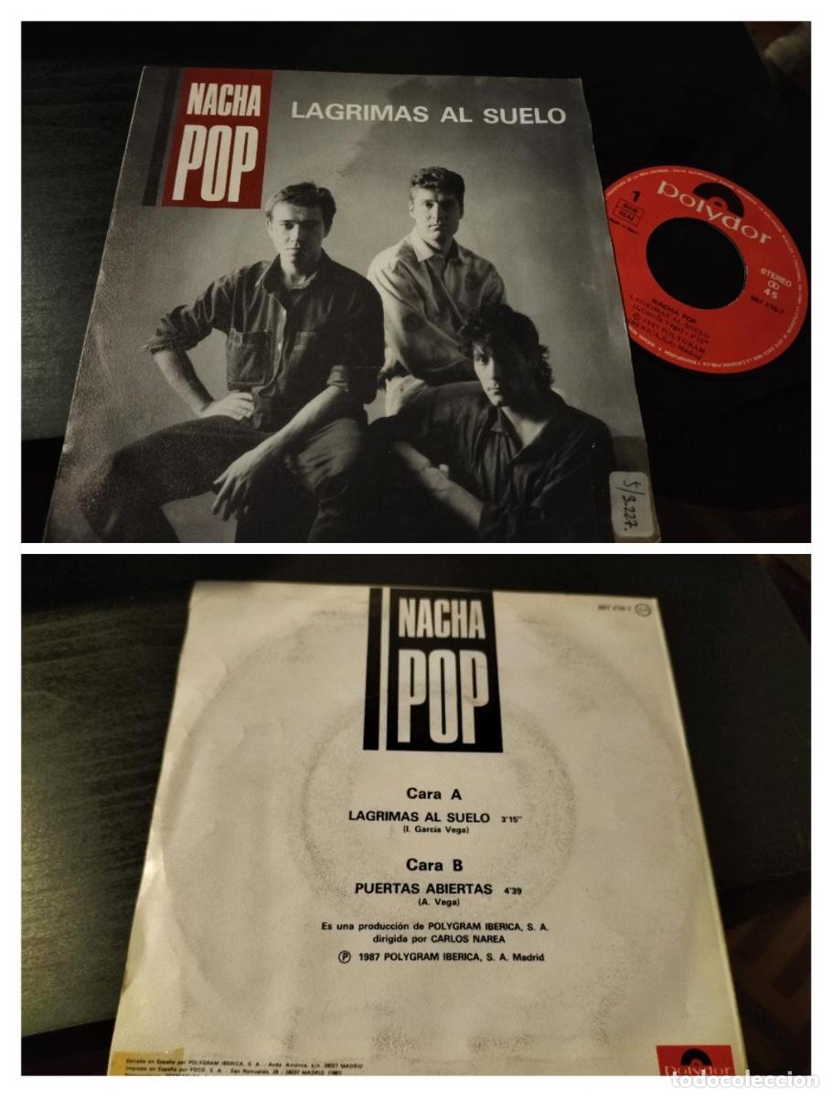 Discos de vinilo: NACHA POP - LAGRIMAS AL SUELO 7&rdquo; SINGLE POLYDOR 1987 - Foto 1