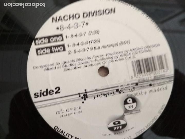 Discos de vinilo: Nacho Division &lrm;&ndash; 8-4-3-7, 1998 - Foto 4