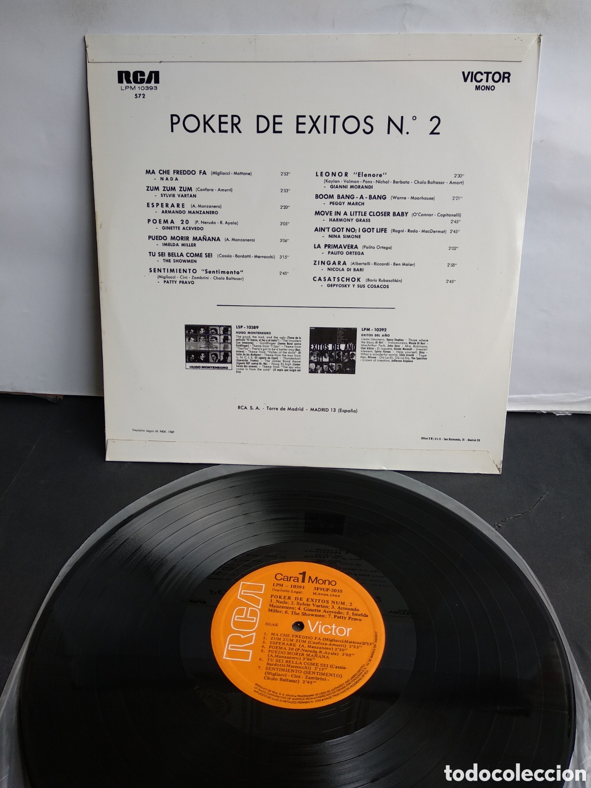 Discos de vinilo: POKER DE &Eacute;XITOS 2, SPAIN, RCA, 1969, J.6 - Foto 2