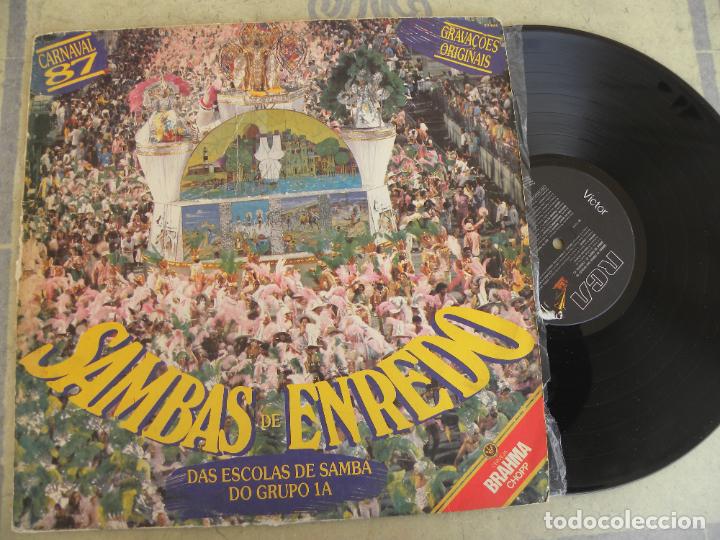 Disques de vinyle: SAMBAS DE ENREDO DAS ESCOLAS DE SAMBA DO GRUPO 1A -CARNAVAL 87 -LP 1986