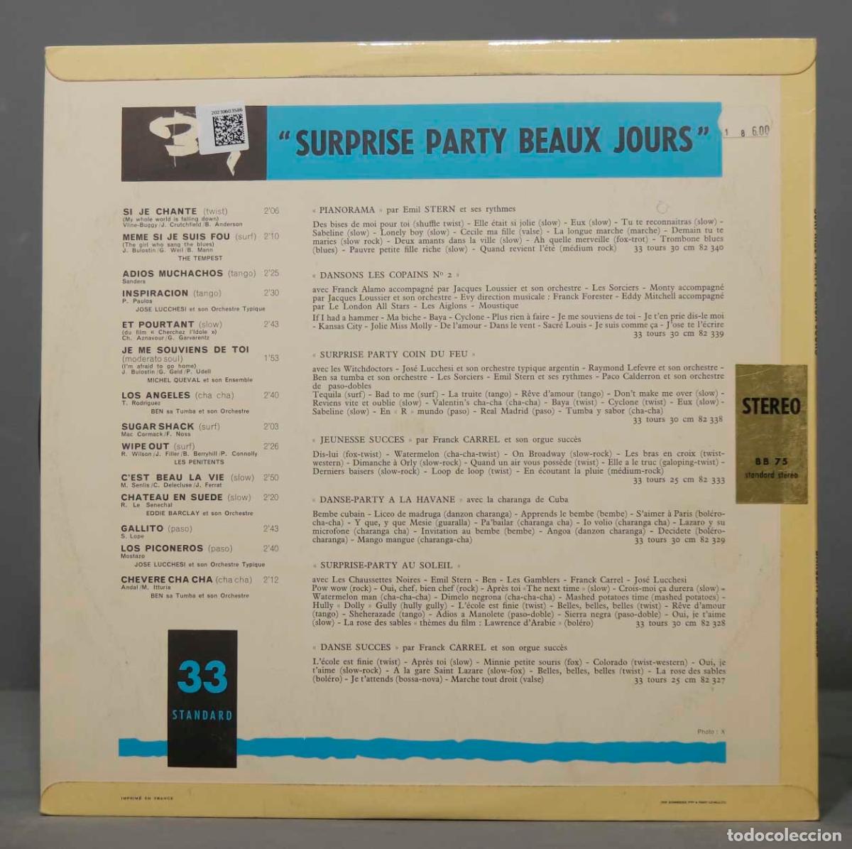 Discos de vinilo: LP. Various &ndash; Surprise Party Beaux Jours - Foto 2