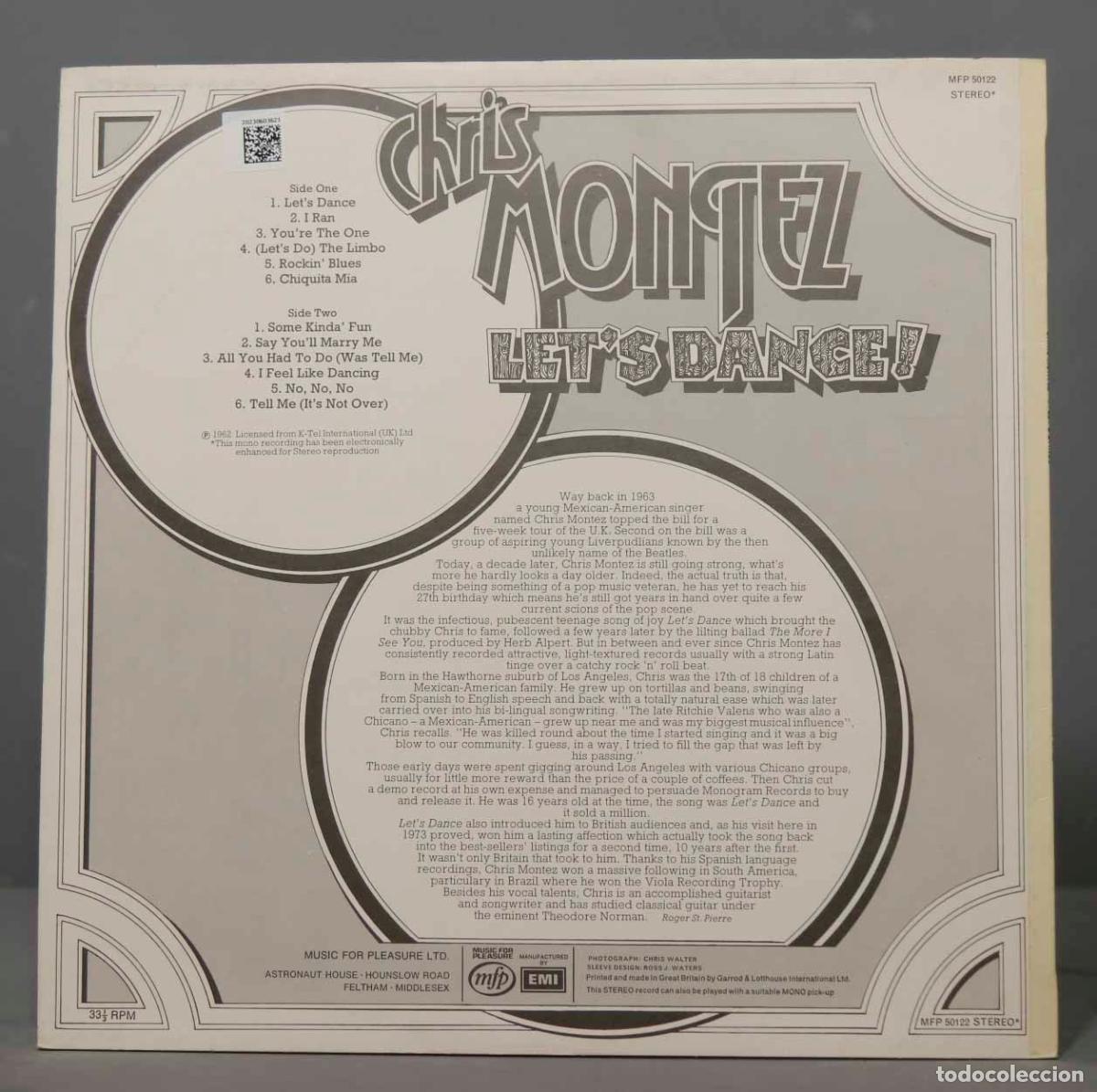 Discos de vinilo: LP. Chris Montez &ndash; Let&acute;s Dance - Foto 2