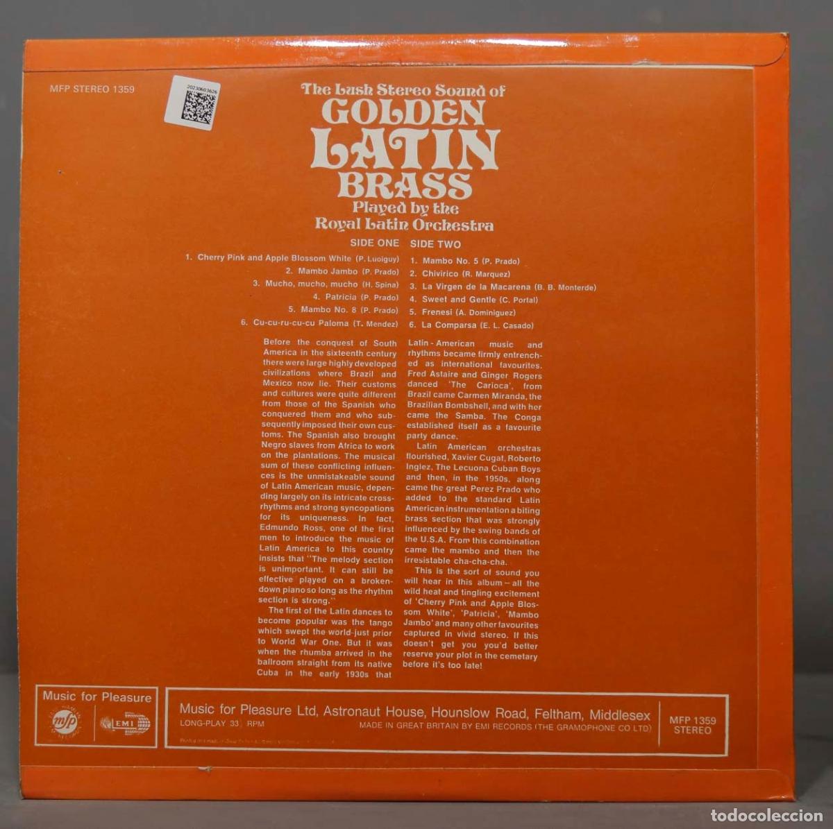 Discos de vinilo: LP. Golden Latin Brass - Foto 2