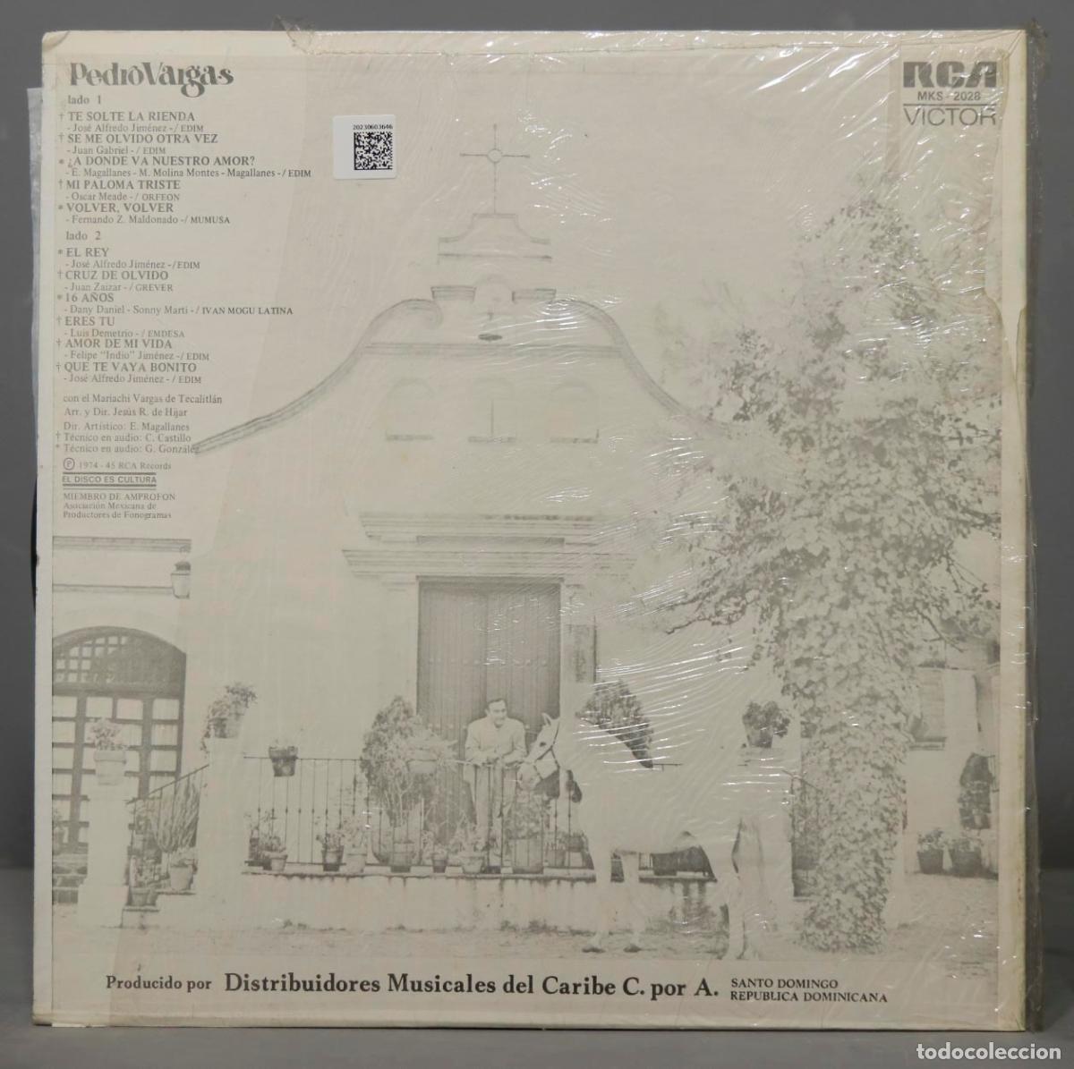 Discos de vinilo: LP. Pedro Vargas &ndash; El Rey - Foto 2