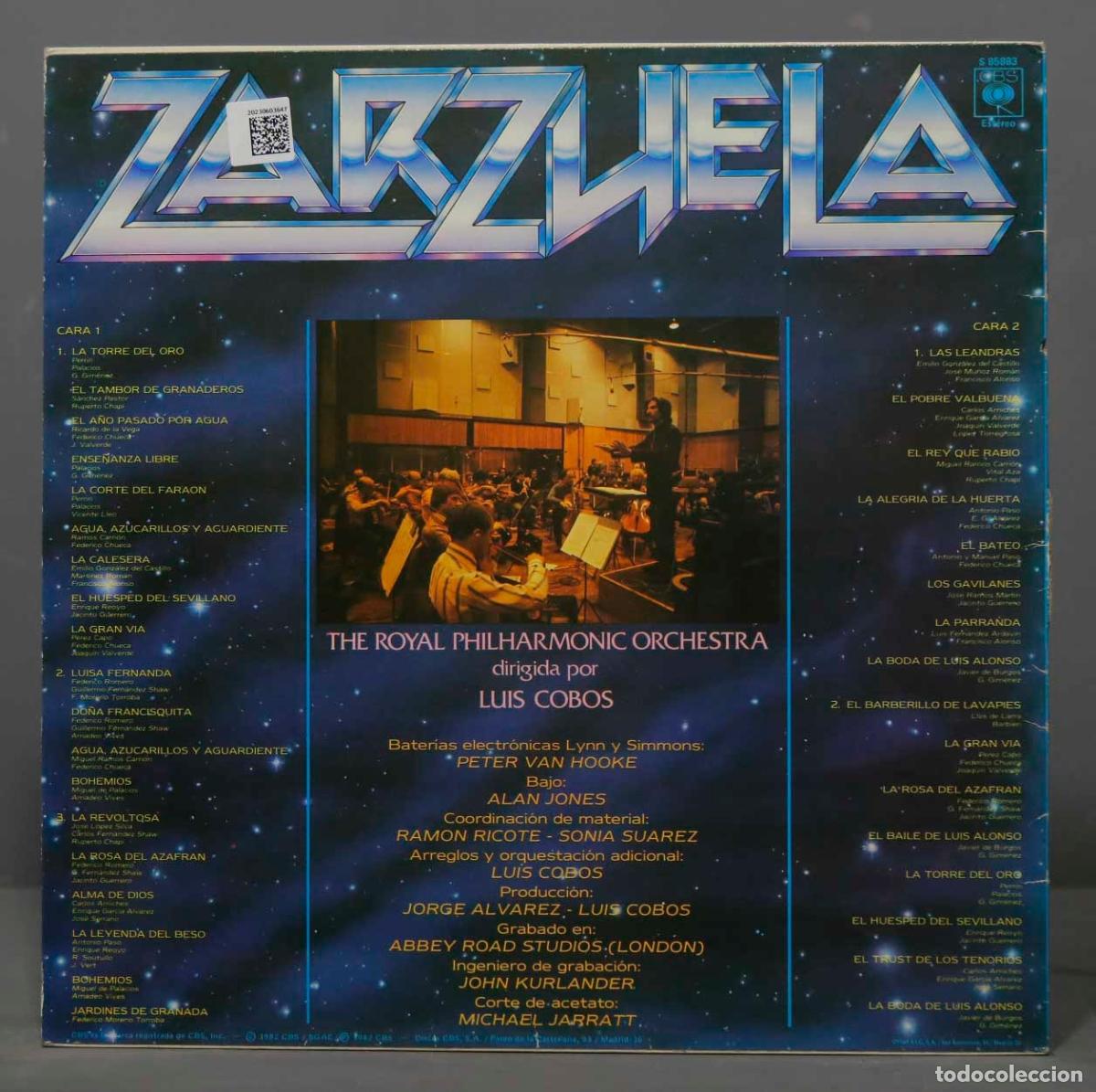 Discos de vinilo: LP. ZARZUELA. LUIS COBOS - Foto 2
