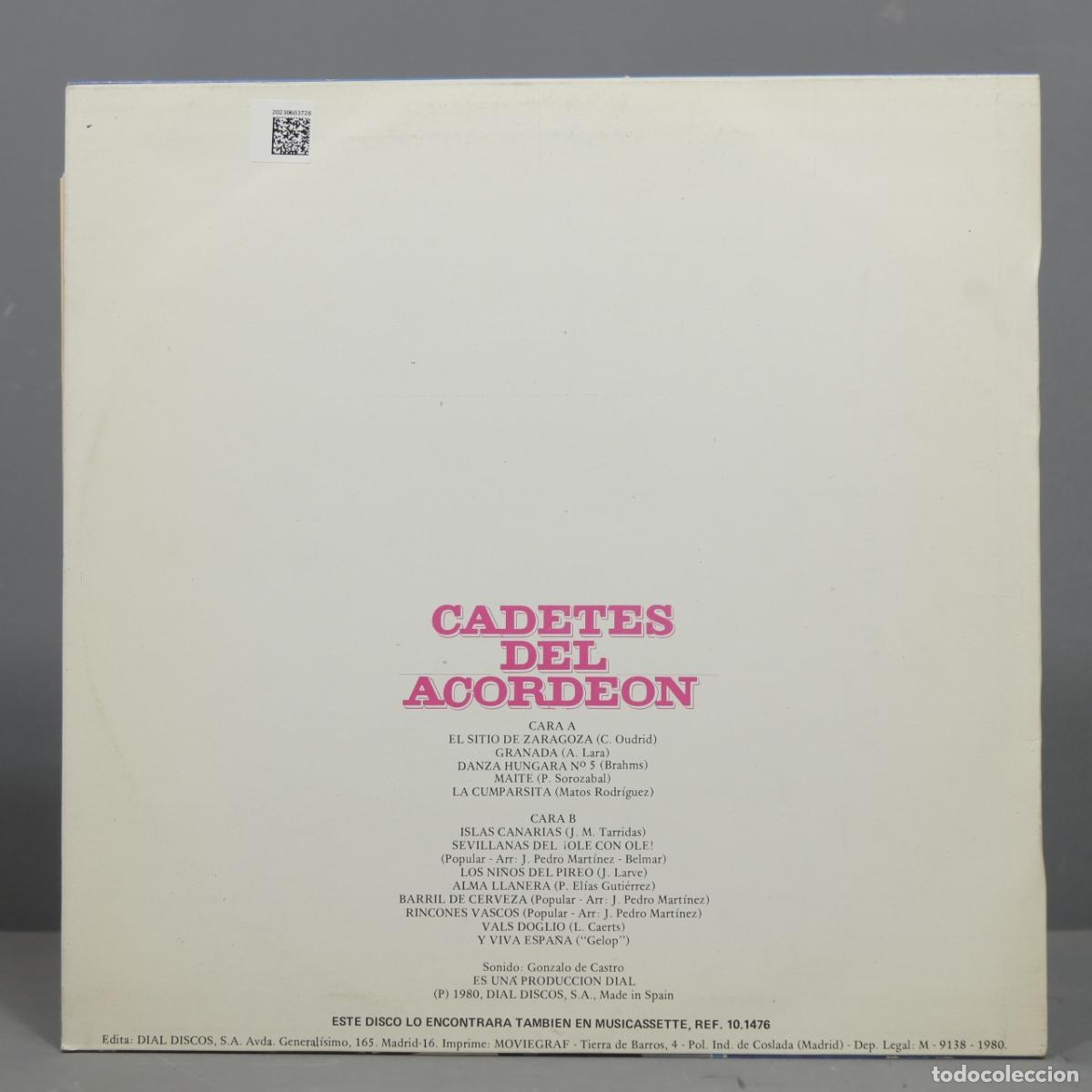 Discos de vinilo: LP. CADETES DEL ACORDEON - Foto 2
