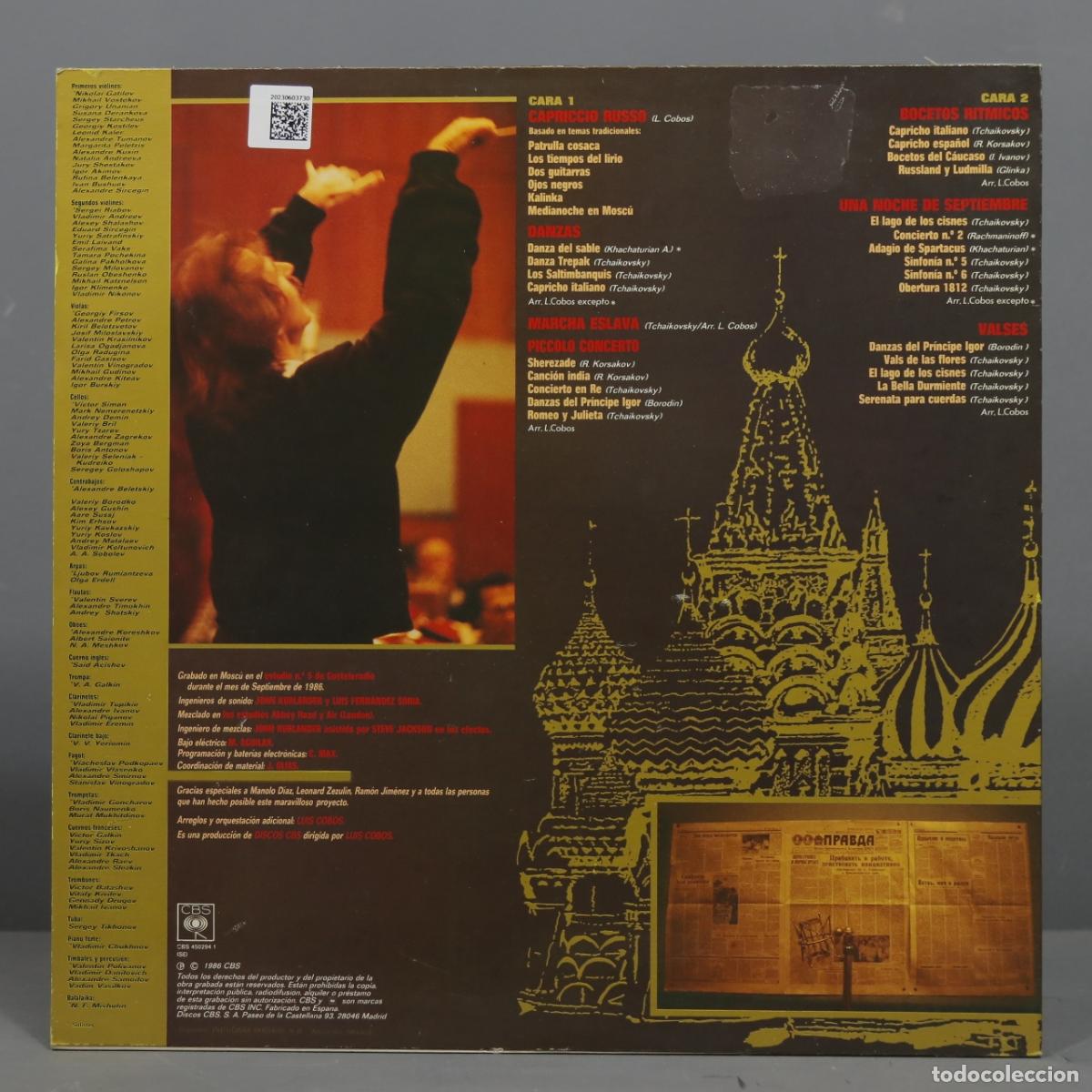 Discos de vinilo: LP. LUIS COBOS. CAPRICCIO RUSSO - Foto 2