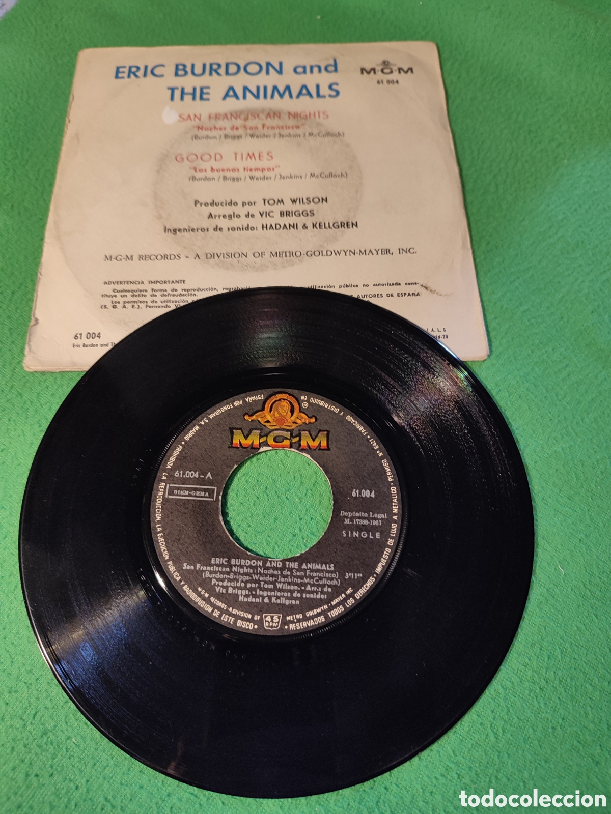 Discos de vinilo: Eric Burdon & The Animals - San Franciscan night - Foto 2