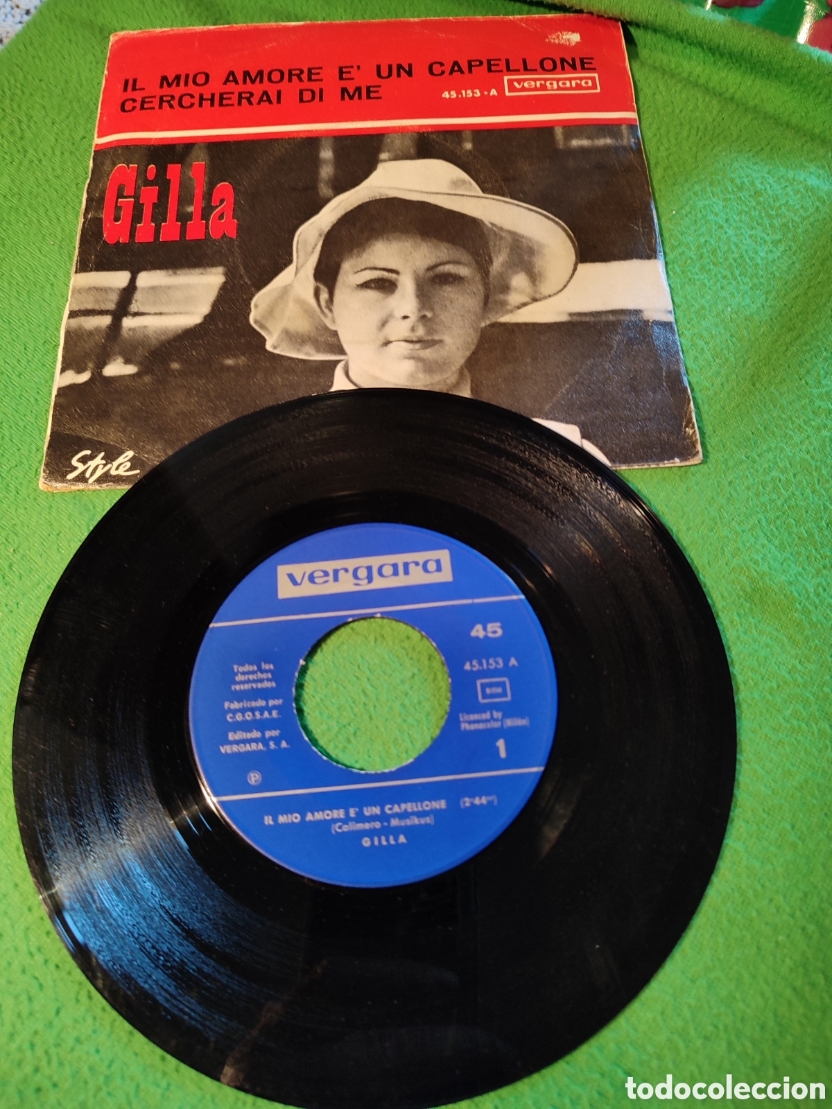 Discos de vinilo: Gilla - Il m&iacute;o amore e un capellone - Foto 2