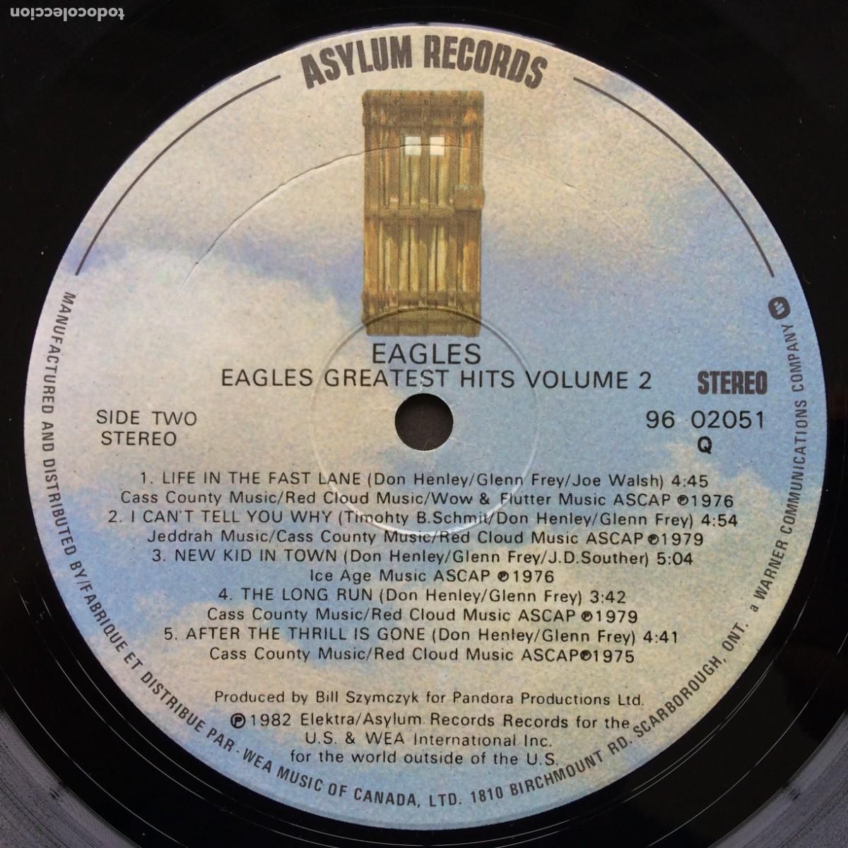 Discos de vinilo: Eagles &lrm;&ndash; Eagles Greatest Hits Volume 2 , Canada 1982 Asylum Records* - Foto 6