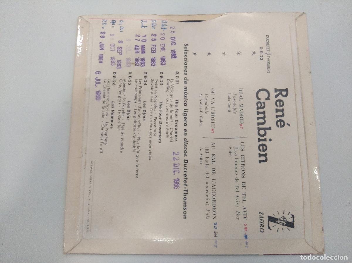 Discos de vinilo: RENE CAMBIEN/REAL MADRID/SINGLE. - Foto 3