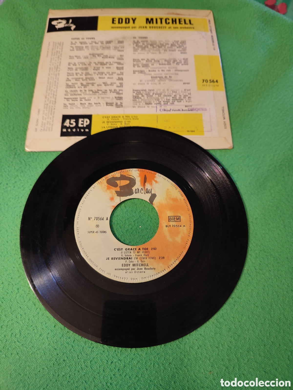 Discos de vinilo: Eddy Mitchell - Cest Grace a toi + 3 - Foto 2