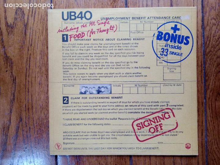 Discos de vinilo: UB 40 - signing off - Foto 1