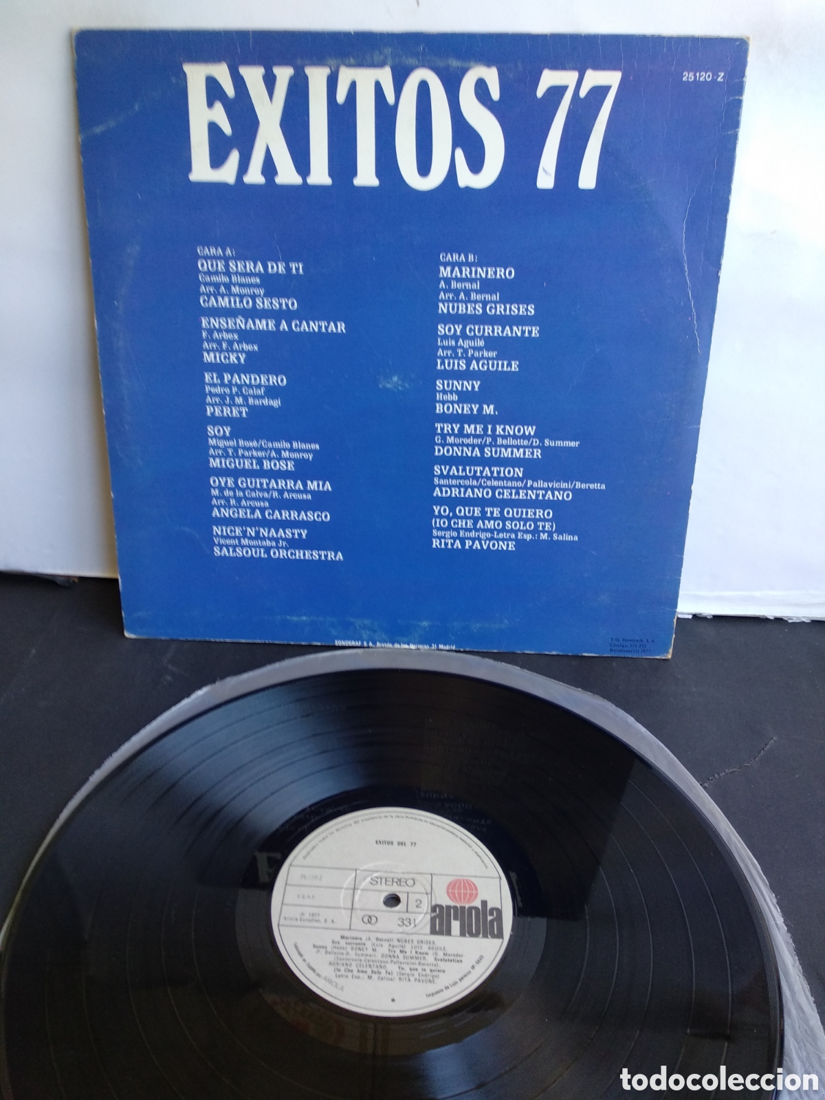 Discos de vinilo: EXITOS 77, SPAIN, ARIOLA, 1977, LC.3 - Foto 2