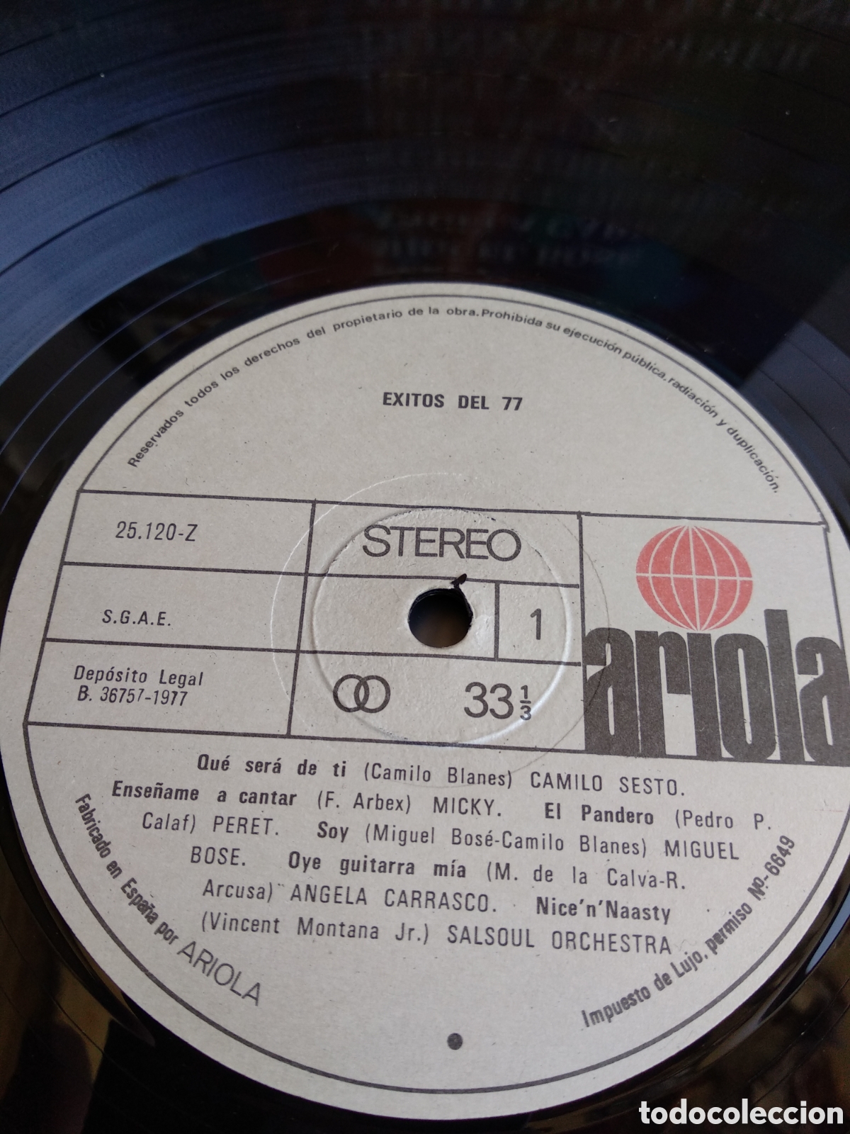 Discos de vinilo: EXITOS 77, SPAIN, ARIOLA, 1977, LC.3 - Foto 3