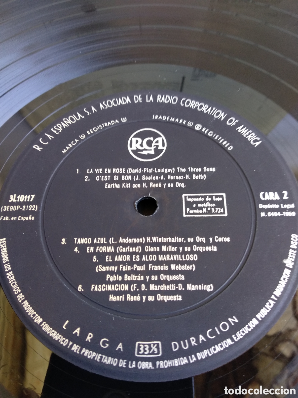 Discos de vinilo: COCKTAIL DE &Eacute;XITOS, SPAIN, RCA 1959, LC.3 - Foto 4