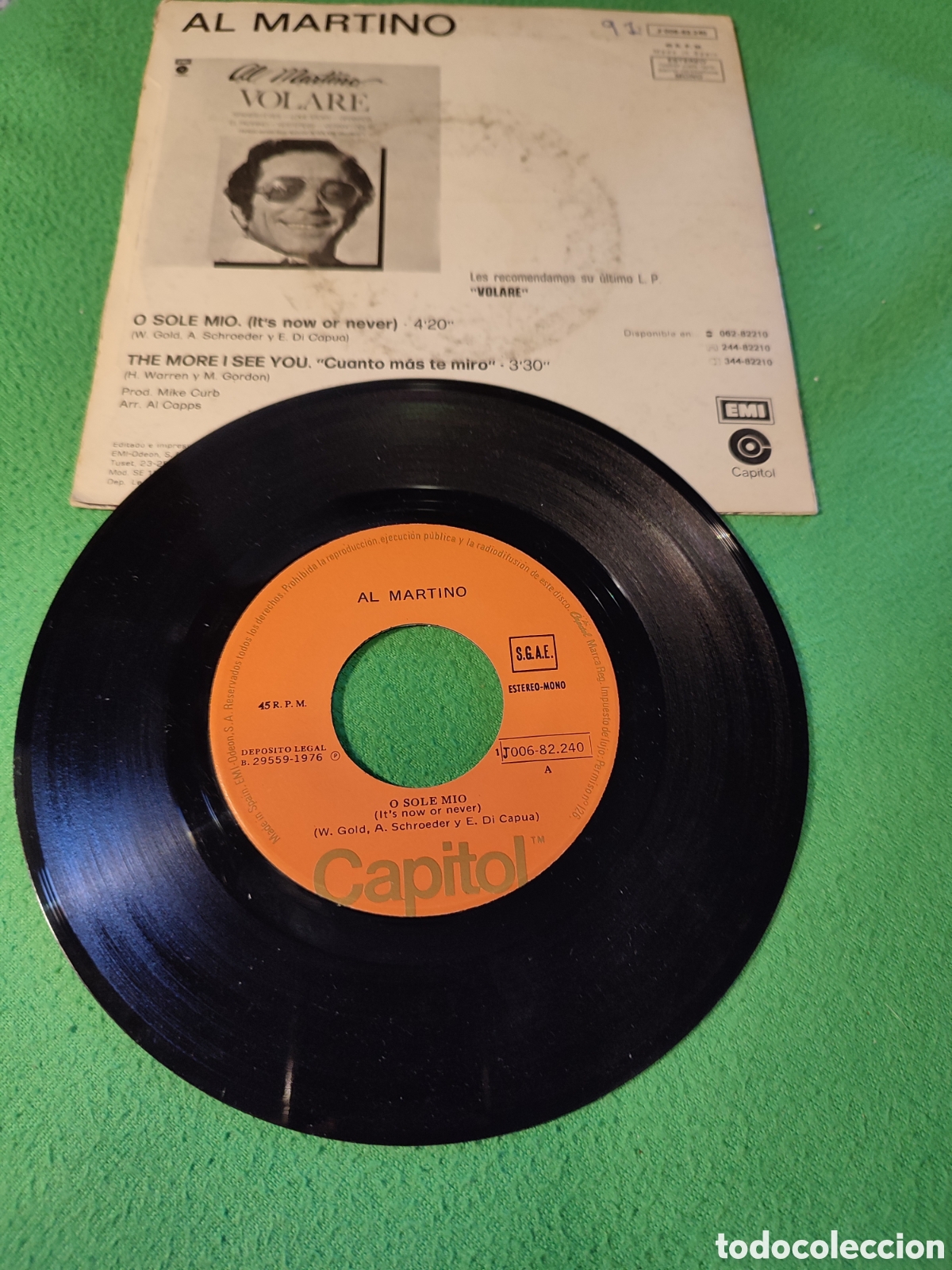 Discos de vinilo: Al Martino - O sole m&iacute;o - Foto 2