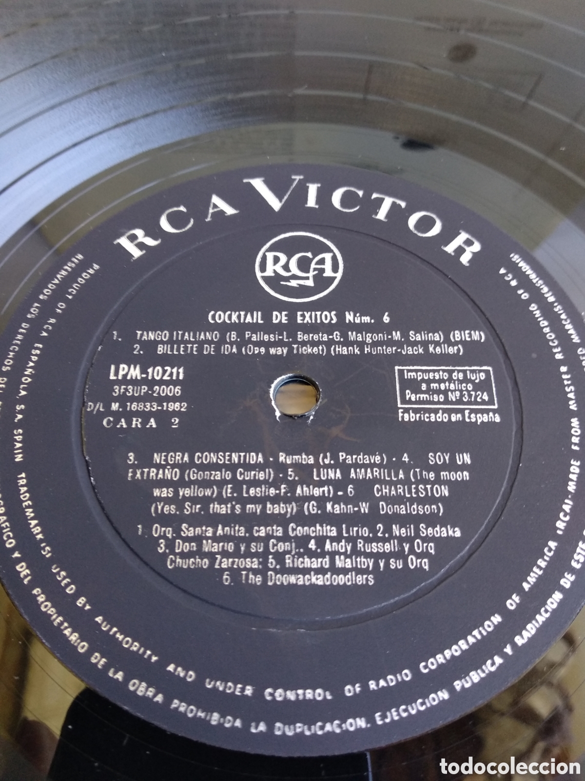 Discos de vinilo: COCKTAIL DE &Eacute;XITOS 6, SPAIN, RCA,1962, LC.3 - Foto 4