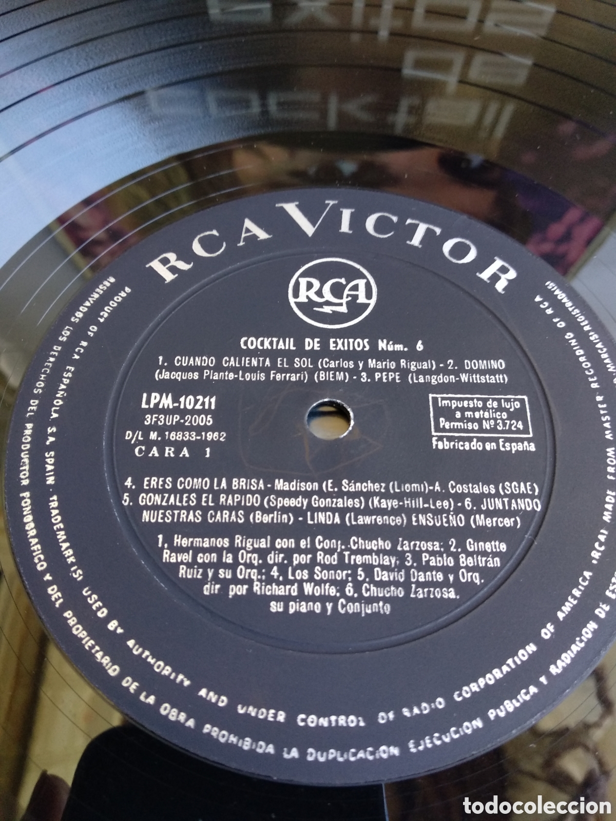 Discos de vinilo: COCKTAIL DE &Eacute;XITOS 6, SPAIN, RCA,1962, LC.3 - Foto 3