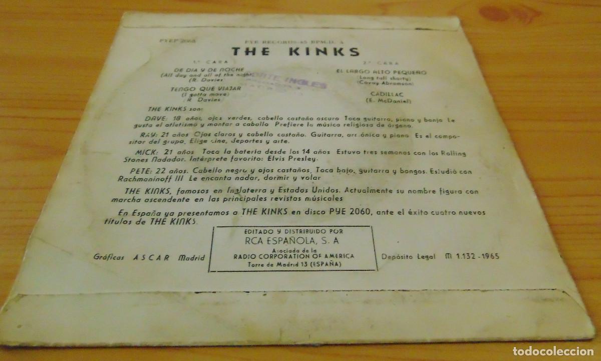 Discos de vinilo: The Kinks &ndash; De D&iacute;a Y De Noche + 3 - EP 1965 - Foto 2