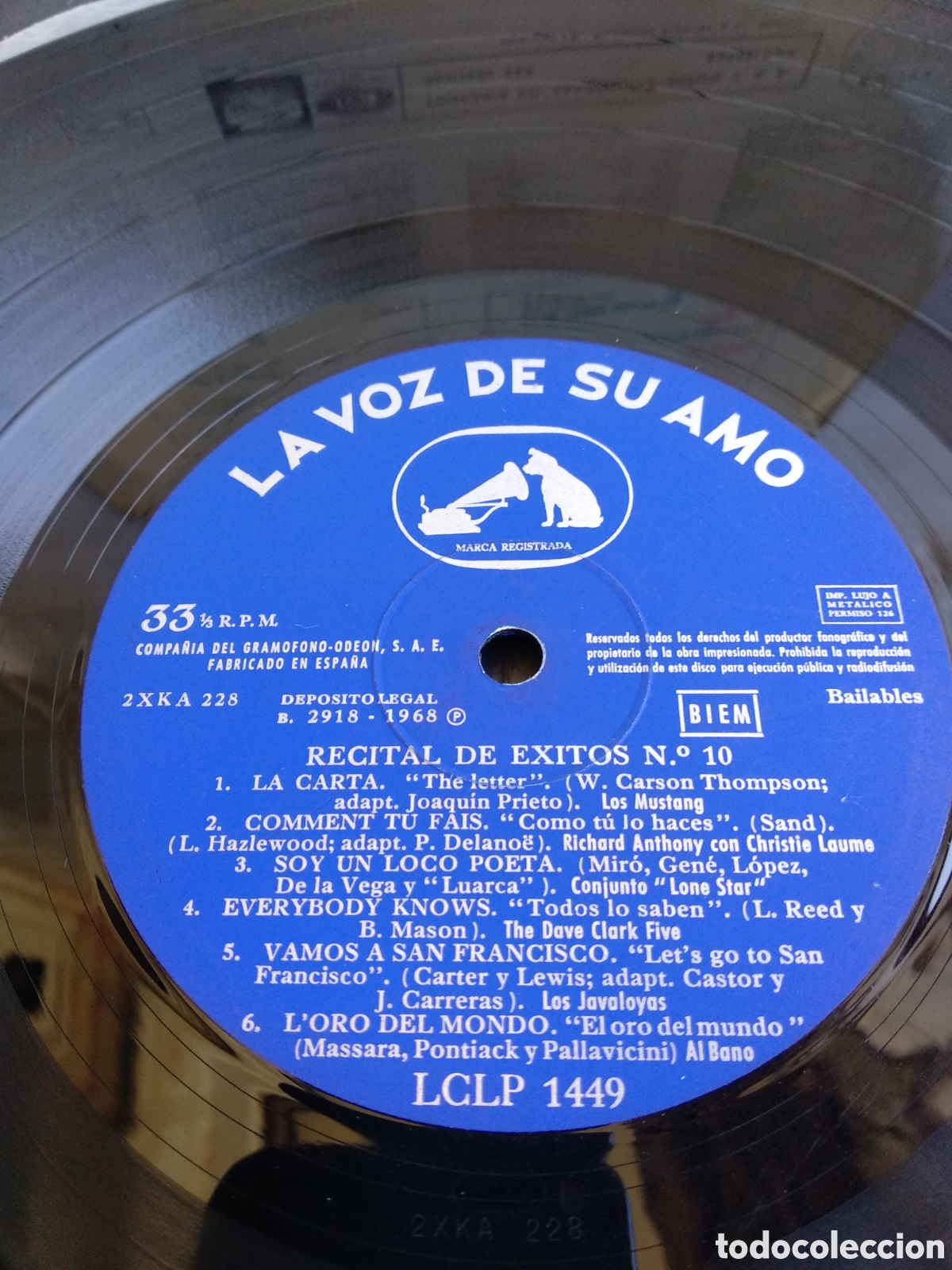 Discos de vinilo: RECITAL DE &Eacute;XITOS 10, SPAIN, EMI, 1968 J.6 - Foto 3