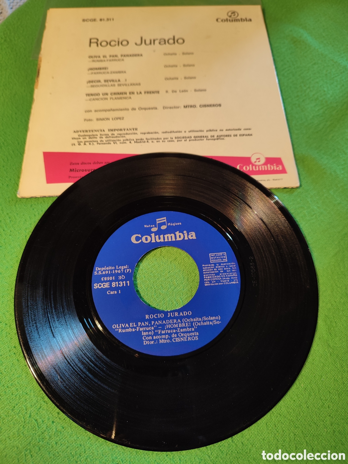 Discos de vinilo: Roc&iacute;o Jurado - Oliva el pan,panadera + 3 - Foto 2