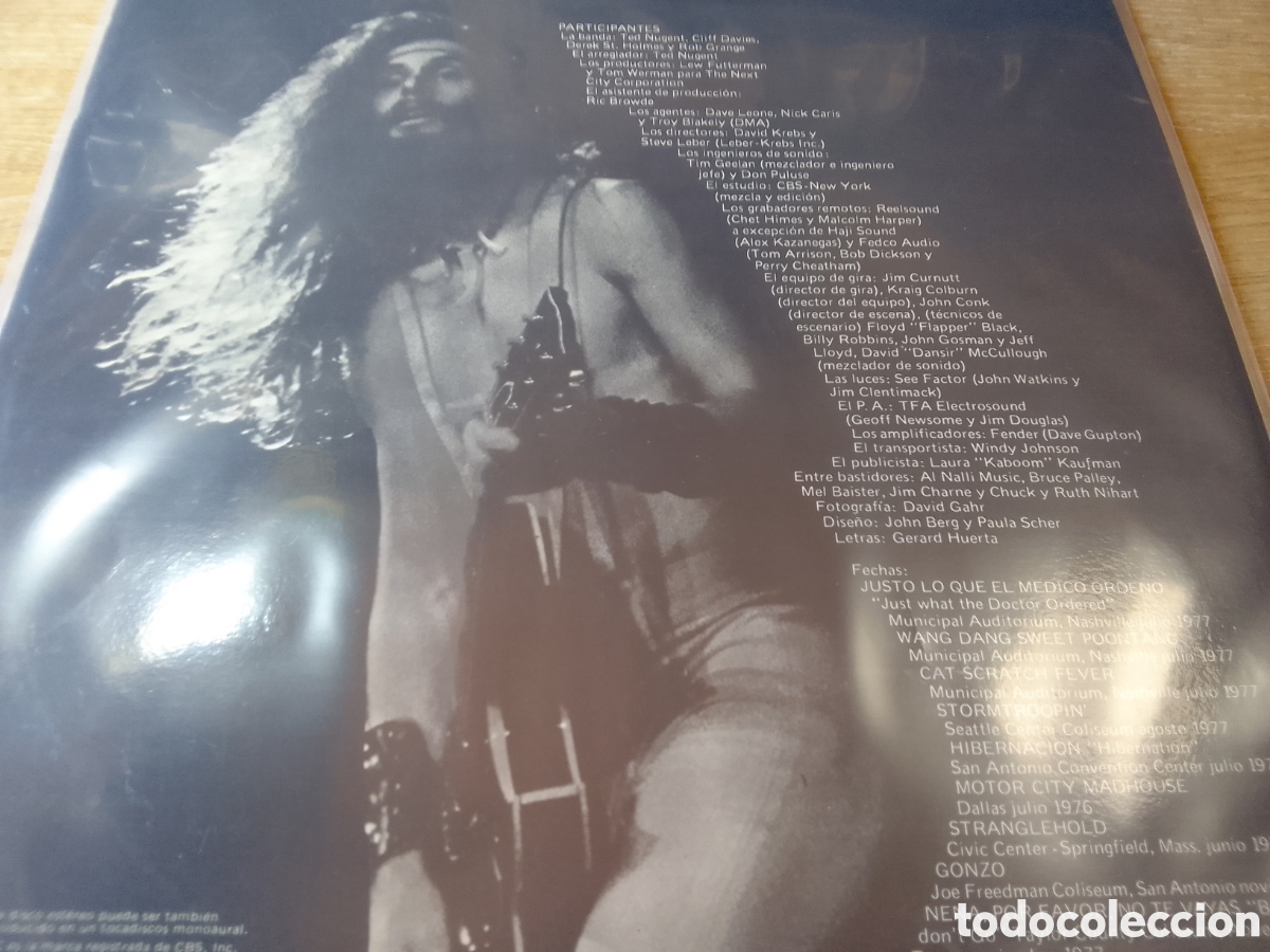 Discos de vinilo: TED NUGENT DOUBLE LIVE BONZO DOBLE LP - Foto 2