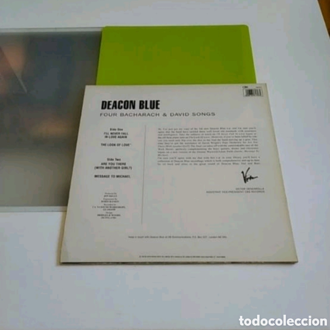 Discos de vinilo: Maxi single Deacon Blue. Four Bacharach & David Songs - Foto 2