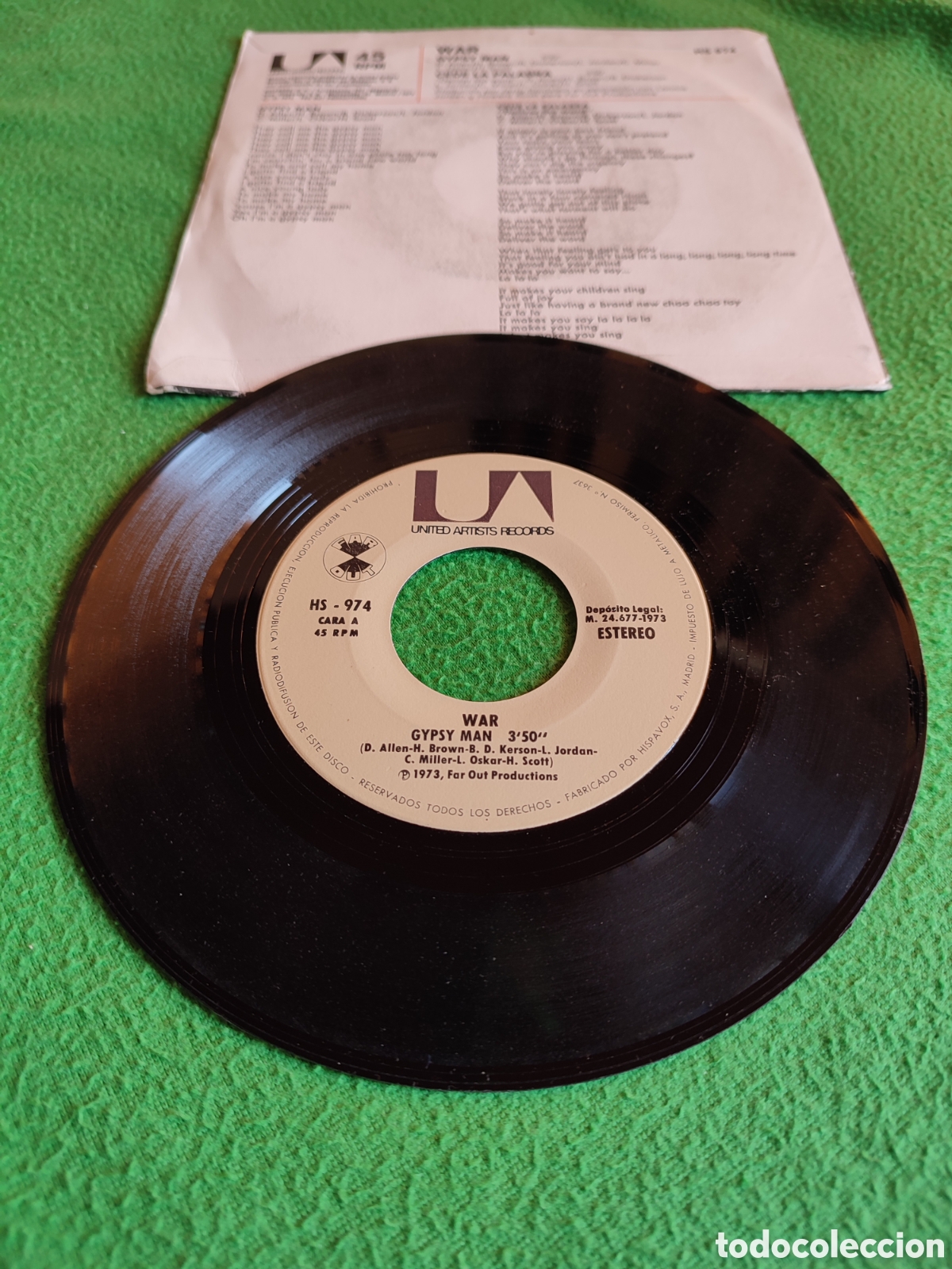 Discos de vinilo: War - Gypsy man Single - Foto 2