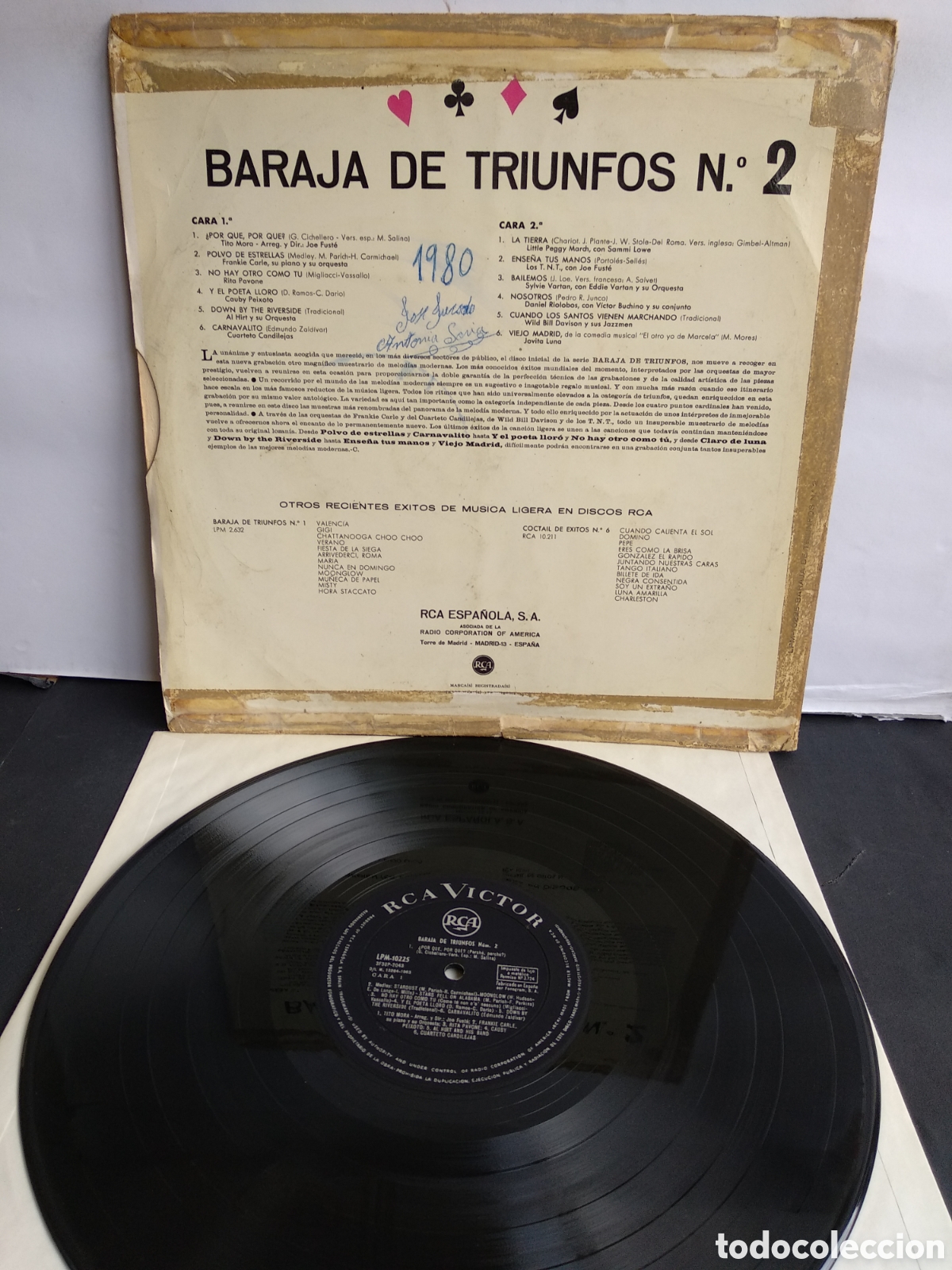 Discos de vinilo: VARAJA DE TRIUNFOS 2, SPAIN, RCA, 1963, LC.3 - Foto 2