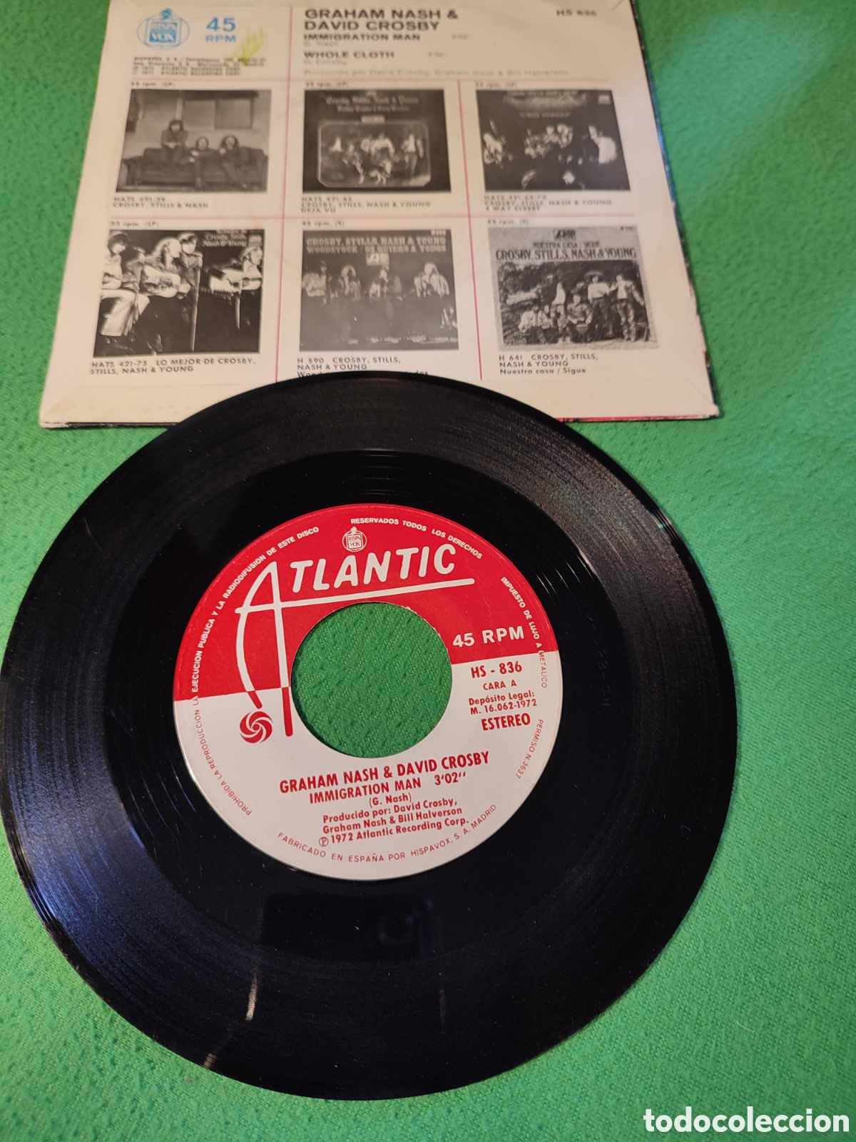 Discos de vinilo: Graham Nash & David Crosby - Immigration man - Foto 2
