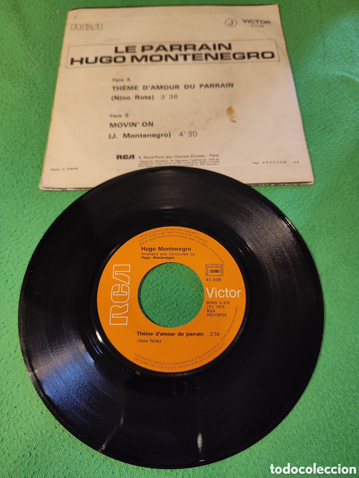 Discos de vinilo: Hugo Montenegro - Le parrain - Foto 2