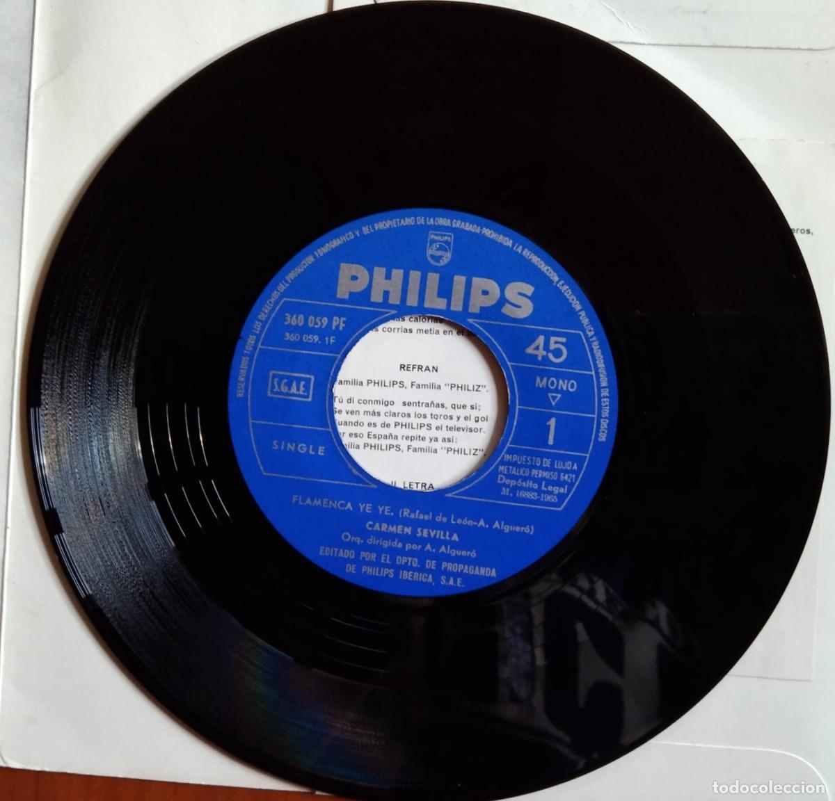 Discos de vinilo: CARMEN SEVILLA SINGLE - Foto 3