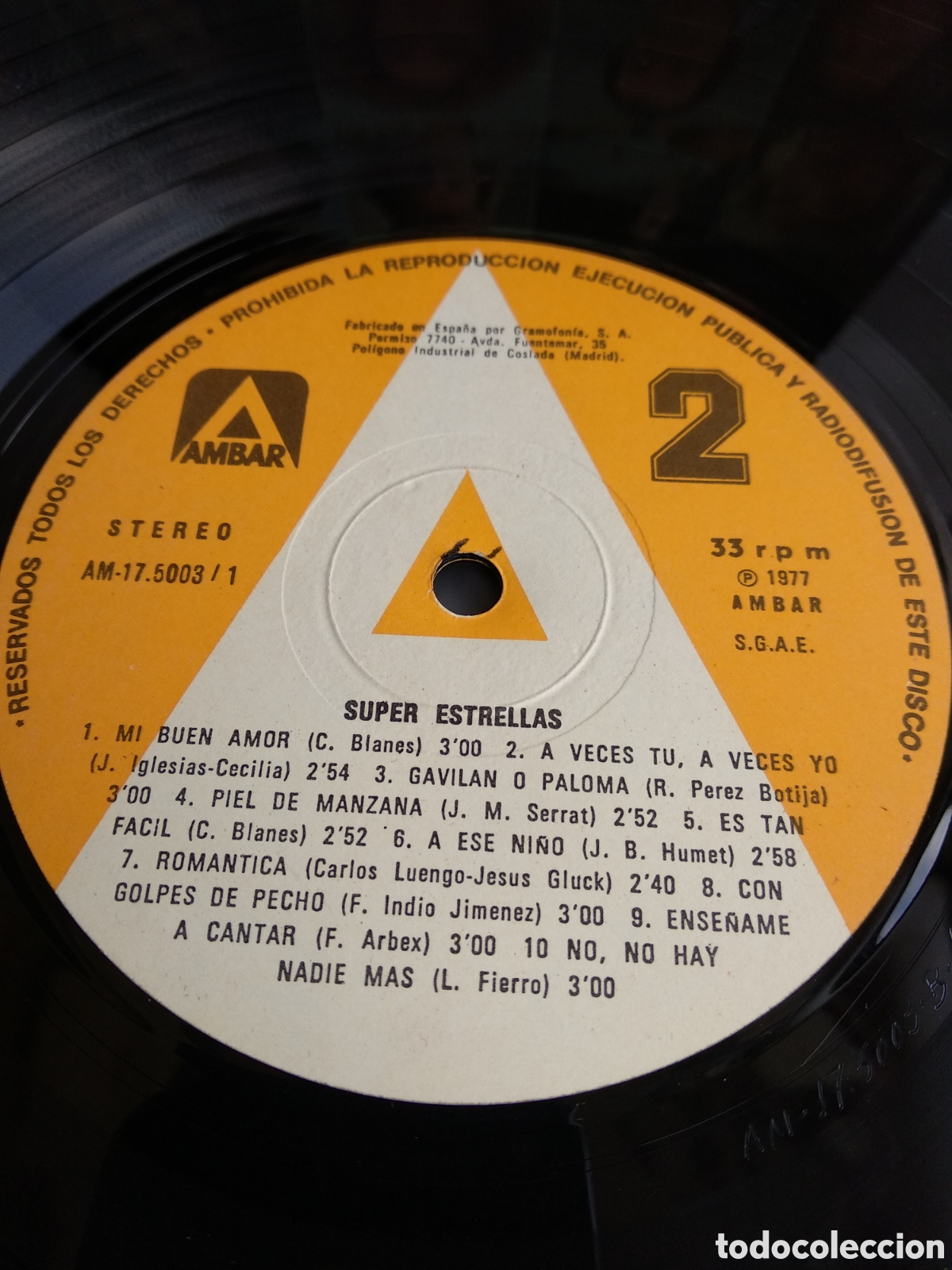 Discos de vinilo: SUPER ESTRELLAS, SPAIN, AMBAR, 1977, J.1 - Foto 3